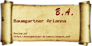 Baumgartner Arianna névjegykártya